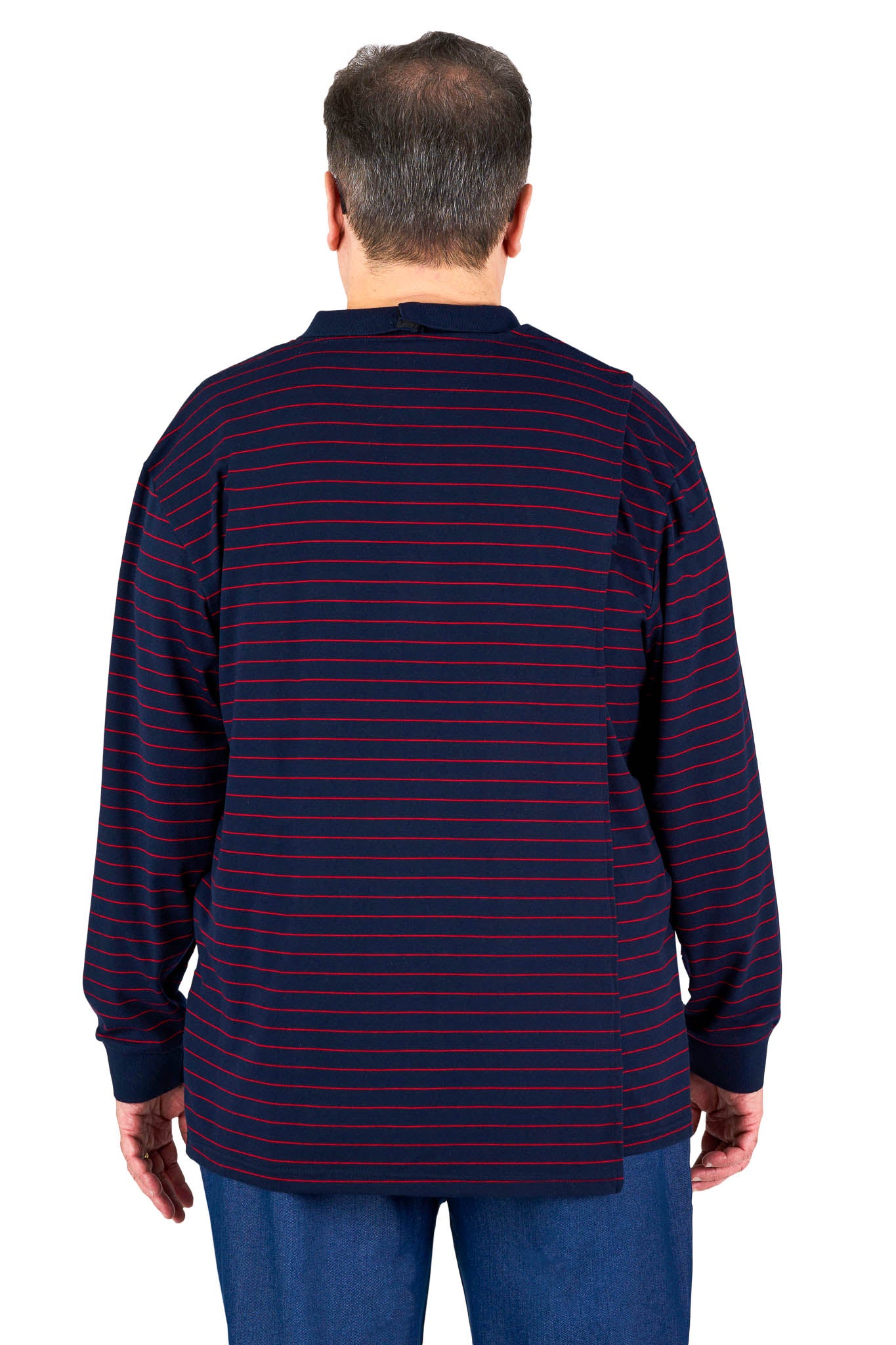 Long-Sleeved Adaptive Polo Shirt - Thomas | Midnight