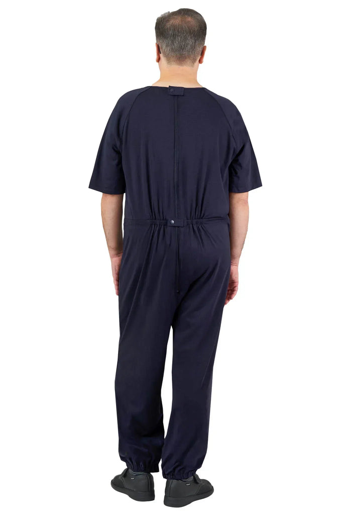 Normann Careunisex Alzheimers Clothing Shortsleeve Bodysuit Jumpsuit Overall Onesie With Leg Zipper
