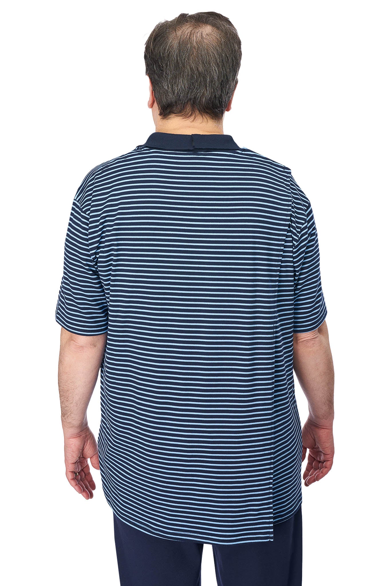 Adaptive Polo Shirt - Ralfie | Blue Stripes