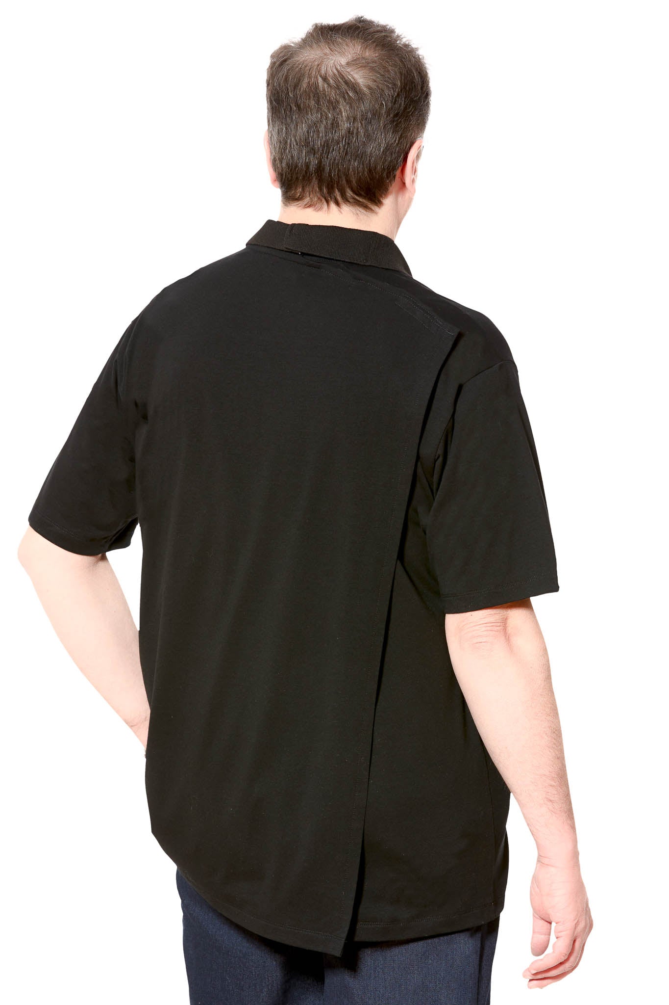 Polo Shirt for Men - Black | Ralfie | Adaptive Clothing by Ovidis