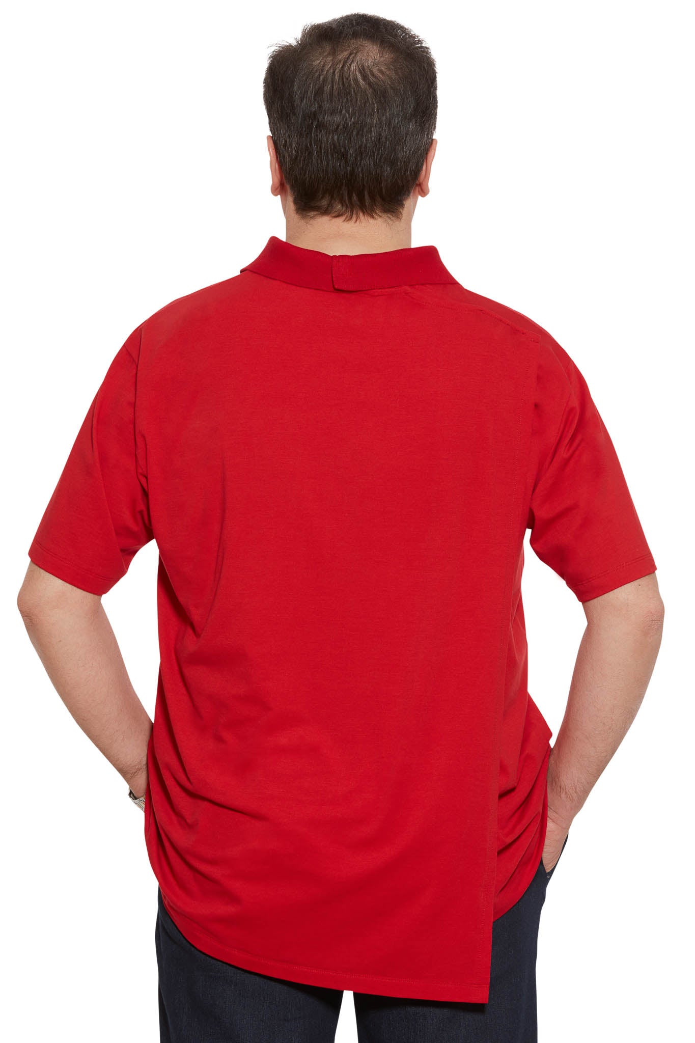 Polo Shirt for Men - Red | Ralfie | Adaptive Clothing by Ovidis