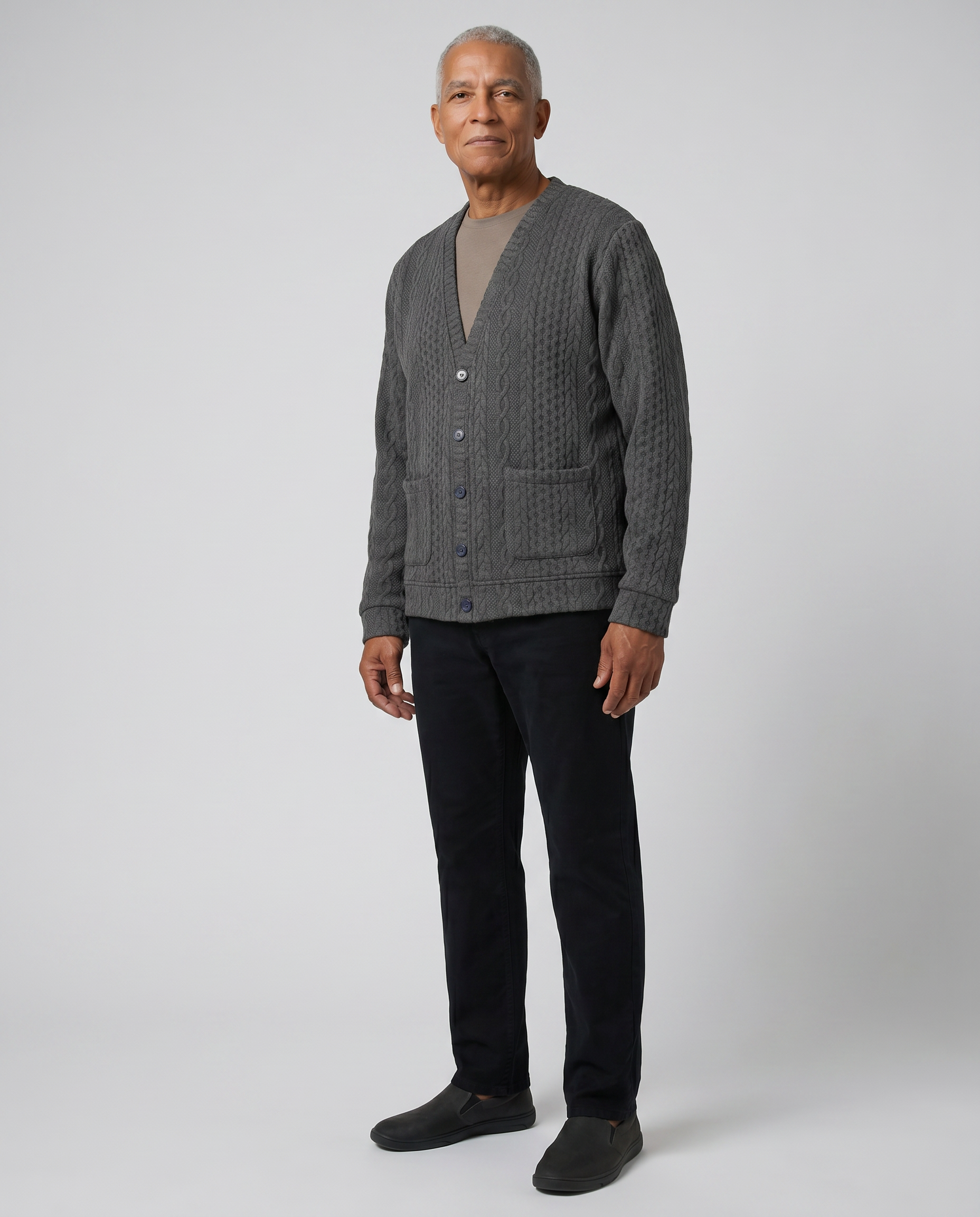 Adaptive Cardigan - Eddy | Charcoal