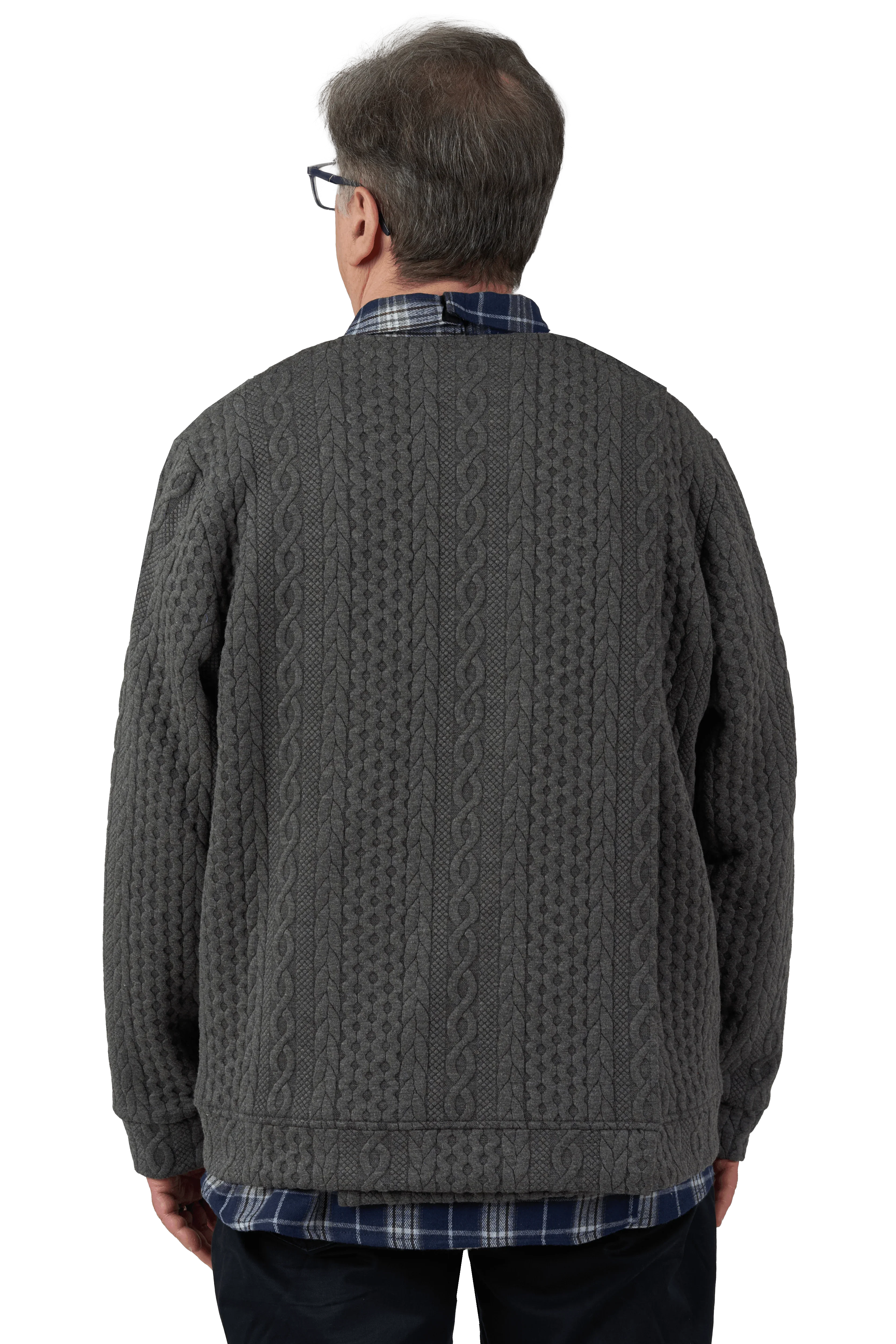 Adaptive Cardigan - Eddy | Charcoal – Ovidis Adaptive Wear