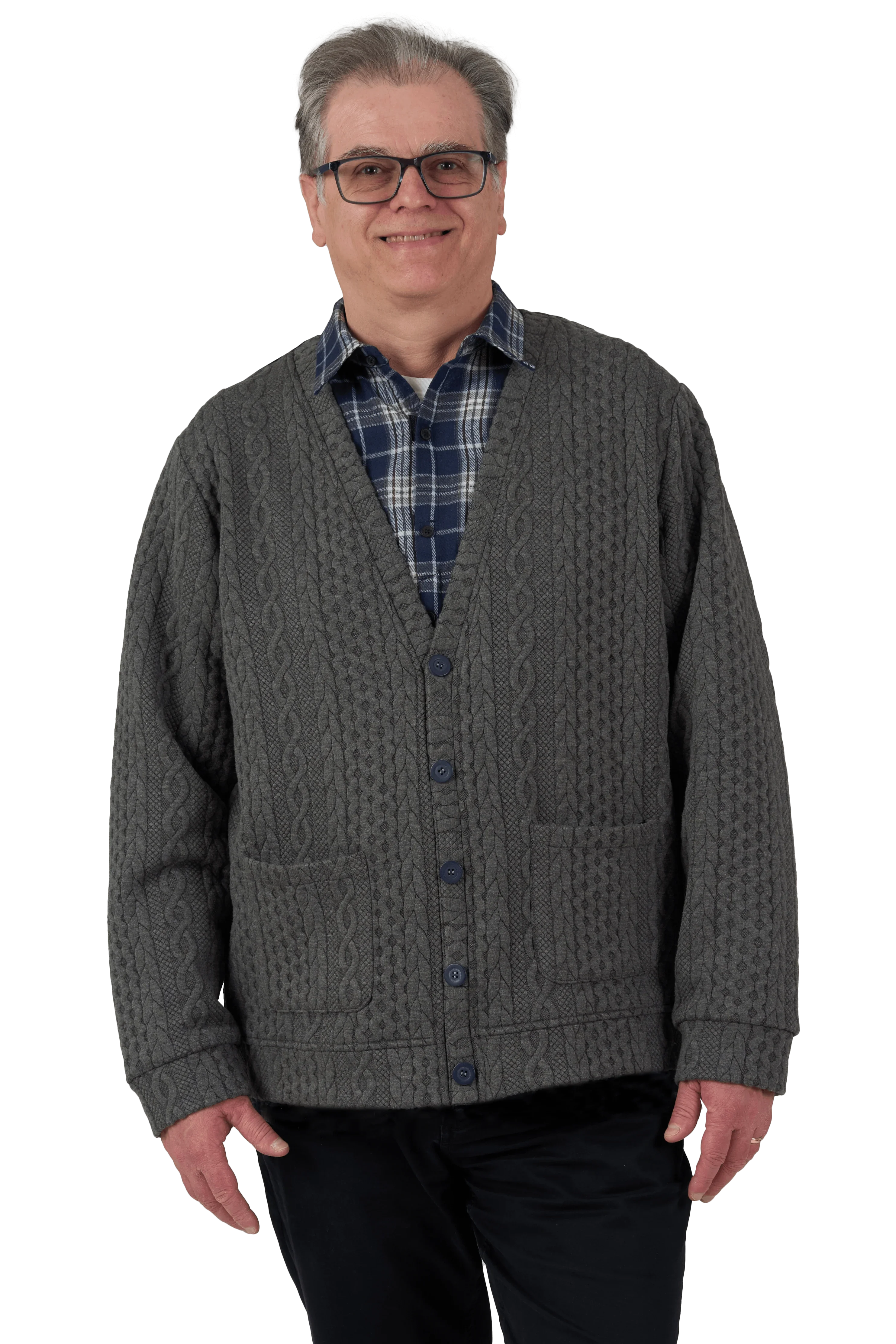 Adaptive Cardigan - Eddy | Charcoal