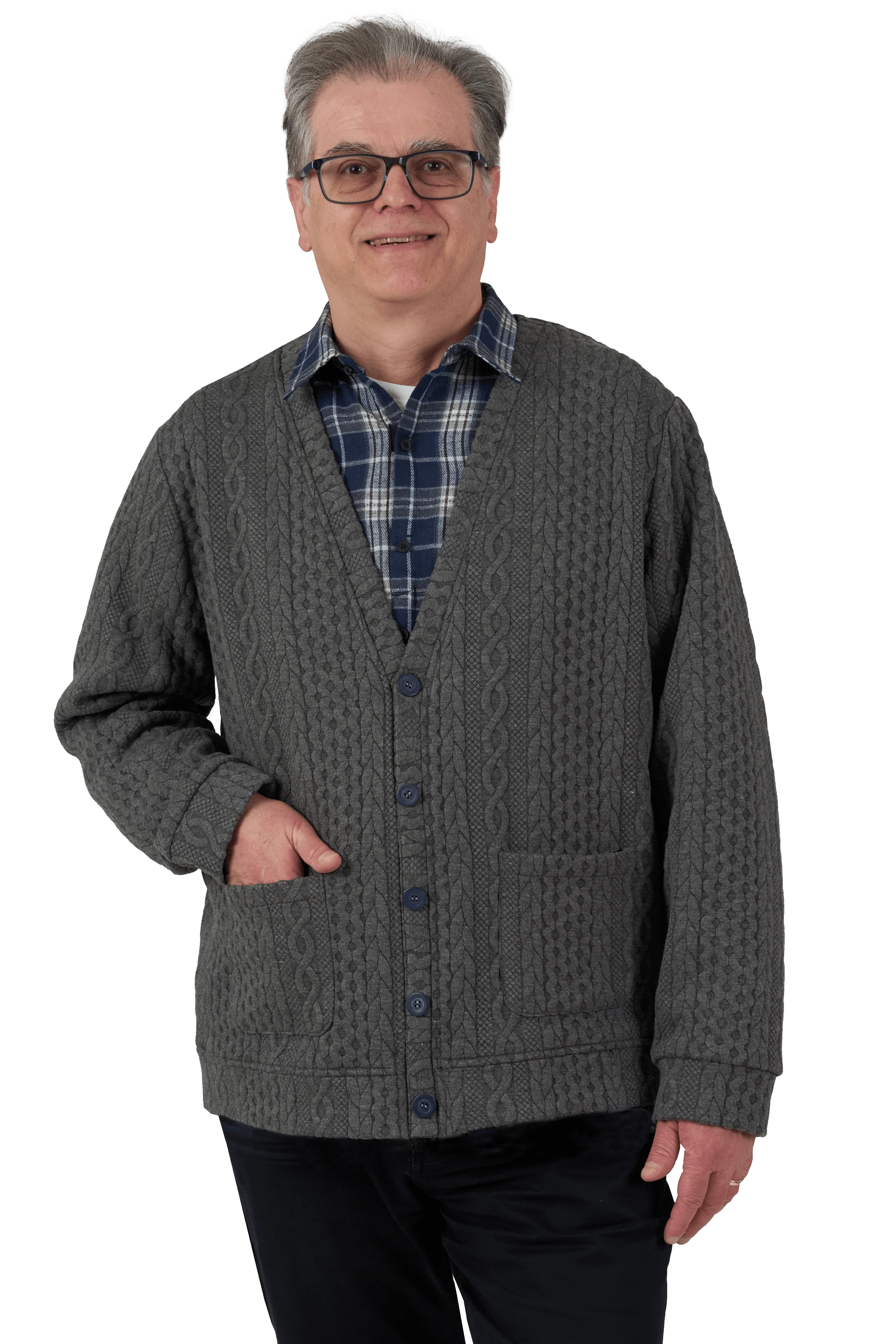 Adaptive Cardigan - Eddy | Charcoal