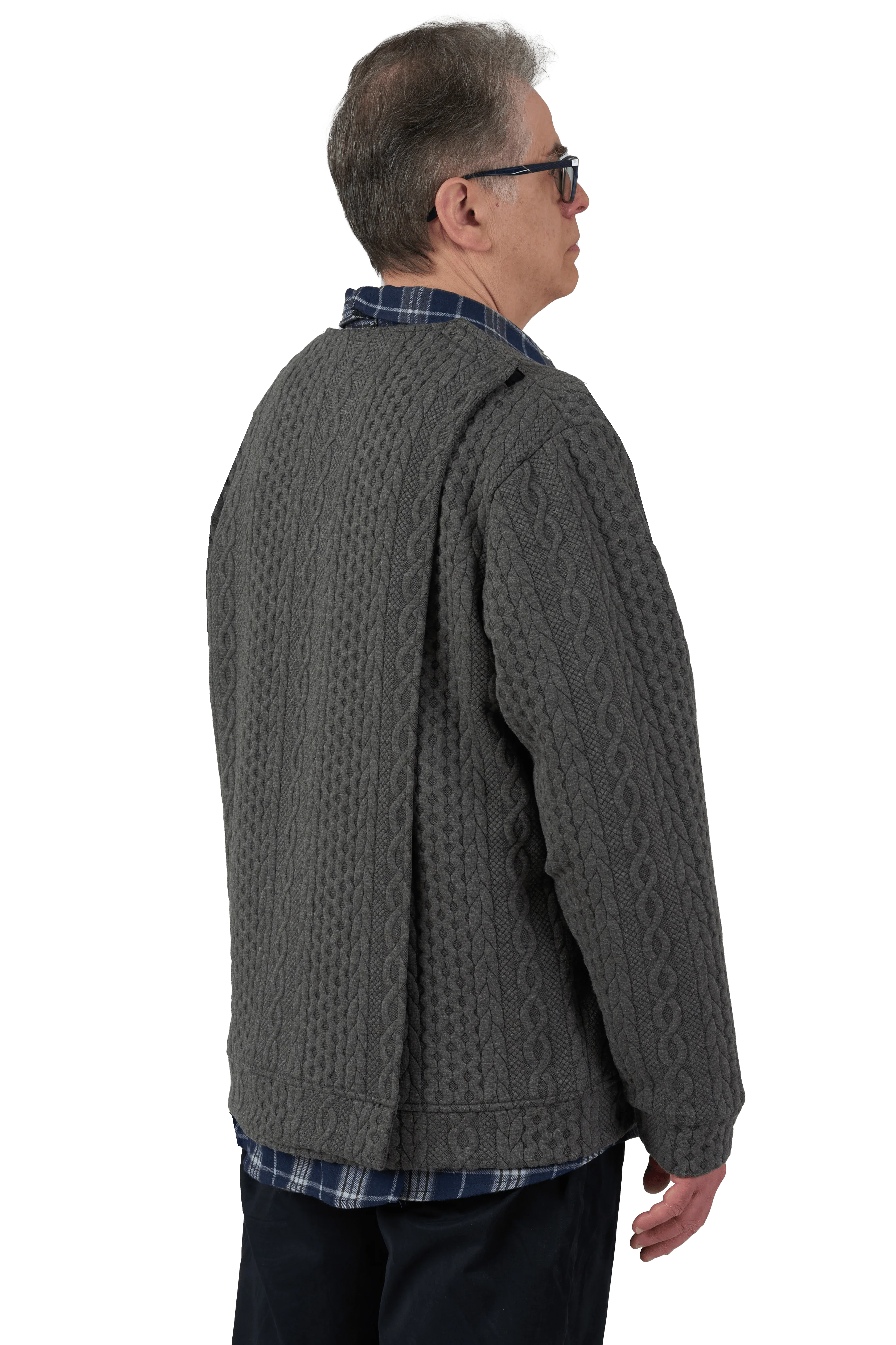 Adaptive Cardigan - Eddy | Charcoal