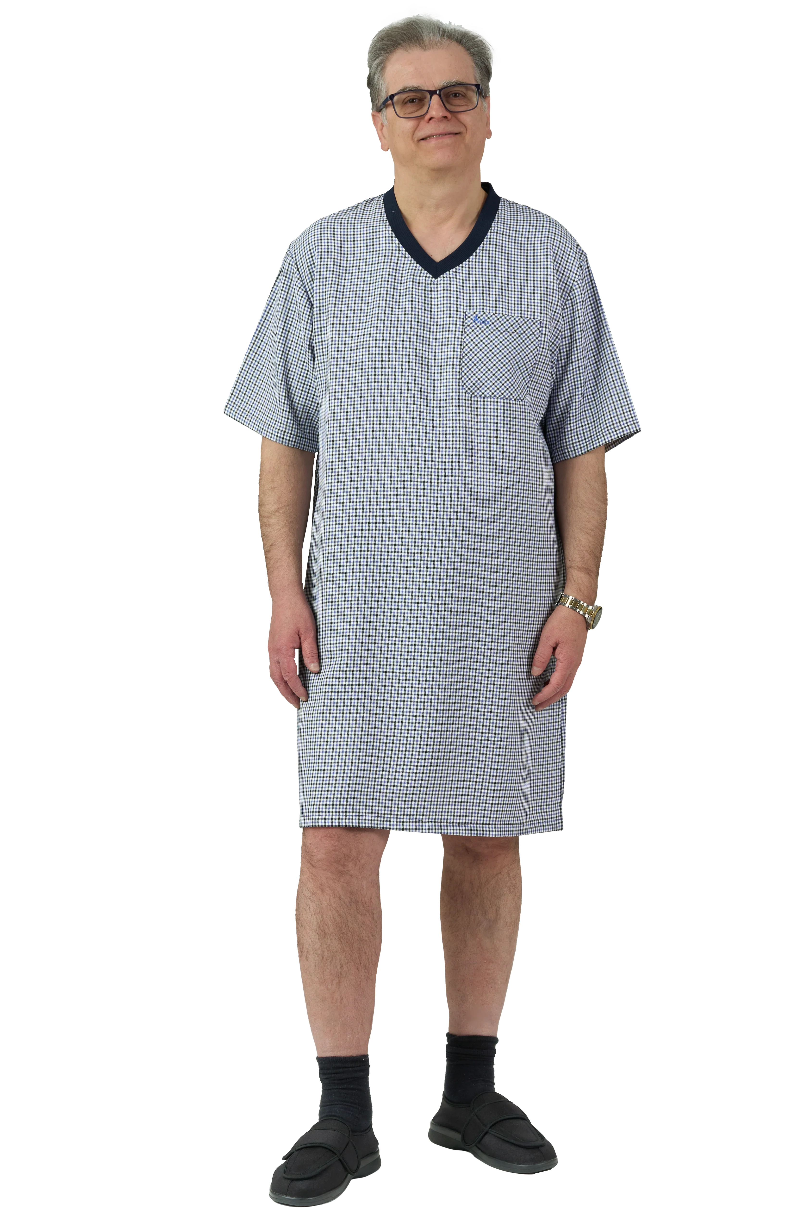 Chemise de Nuit Adaptée - Mitch | Marine