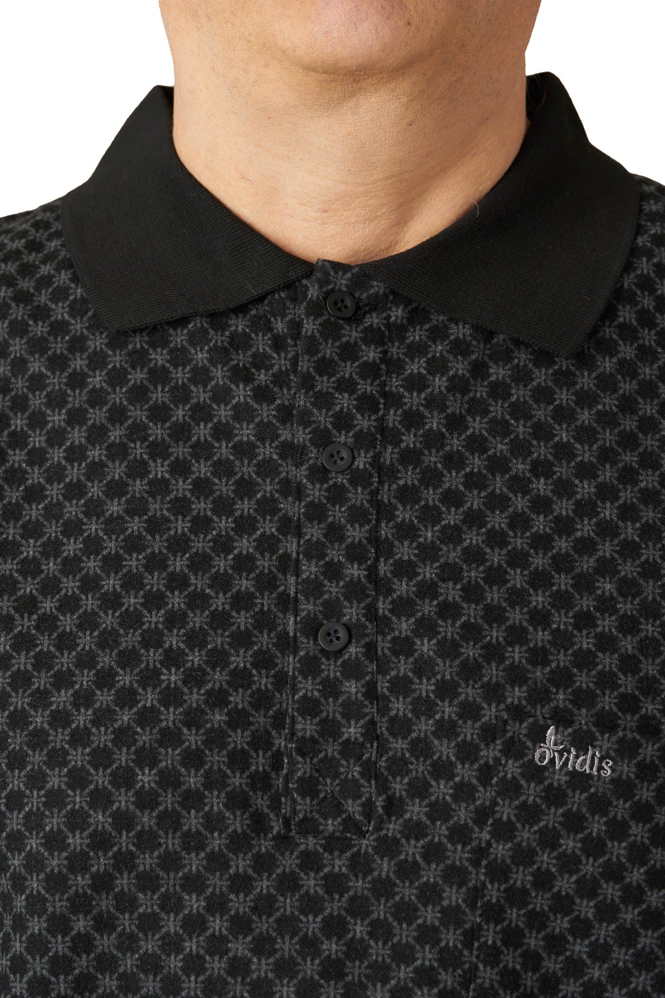 Long-Sleeved Adaptive Polo Shirt - Lucas | Graphite