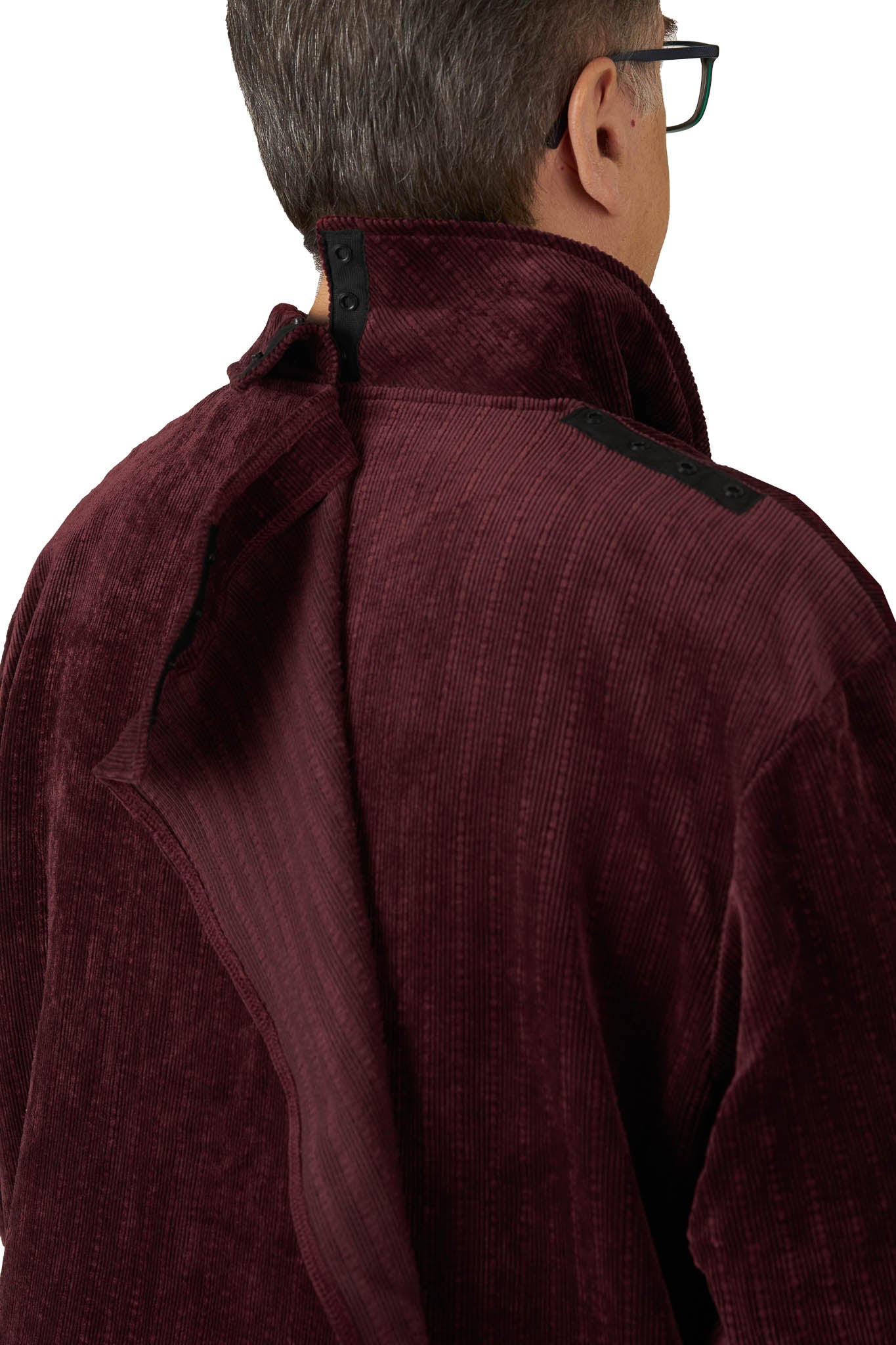 Long-Sleeved Adaptive Polo Shirt - Thomas | Burgundy