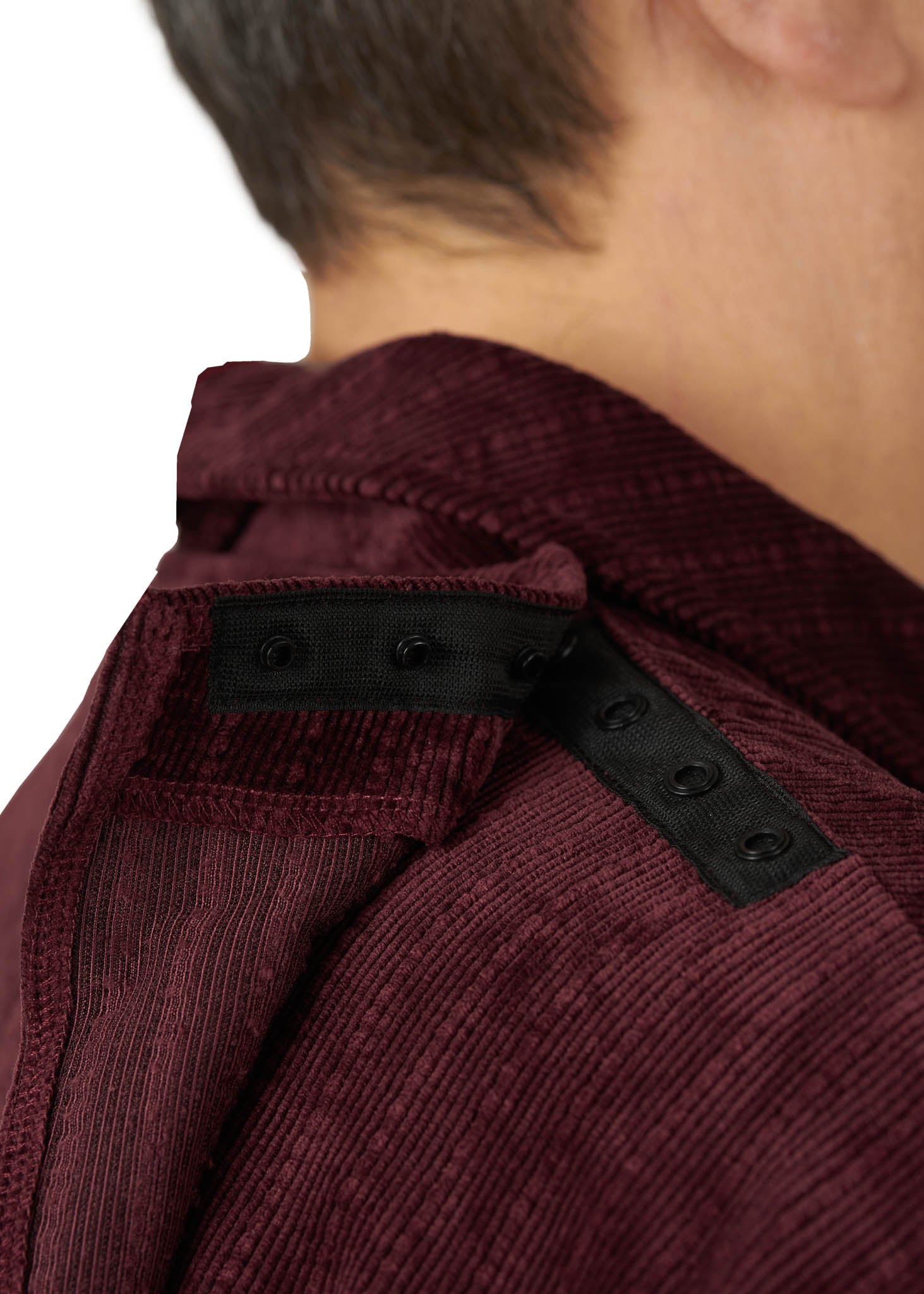 Long-Sleeved Adaptive Polo Shirt - Thomas | Burgundy