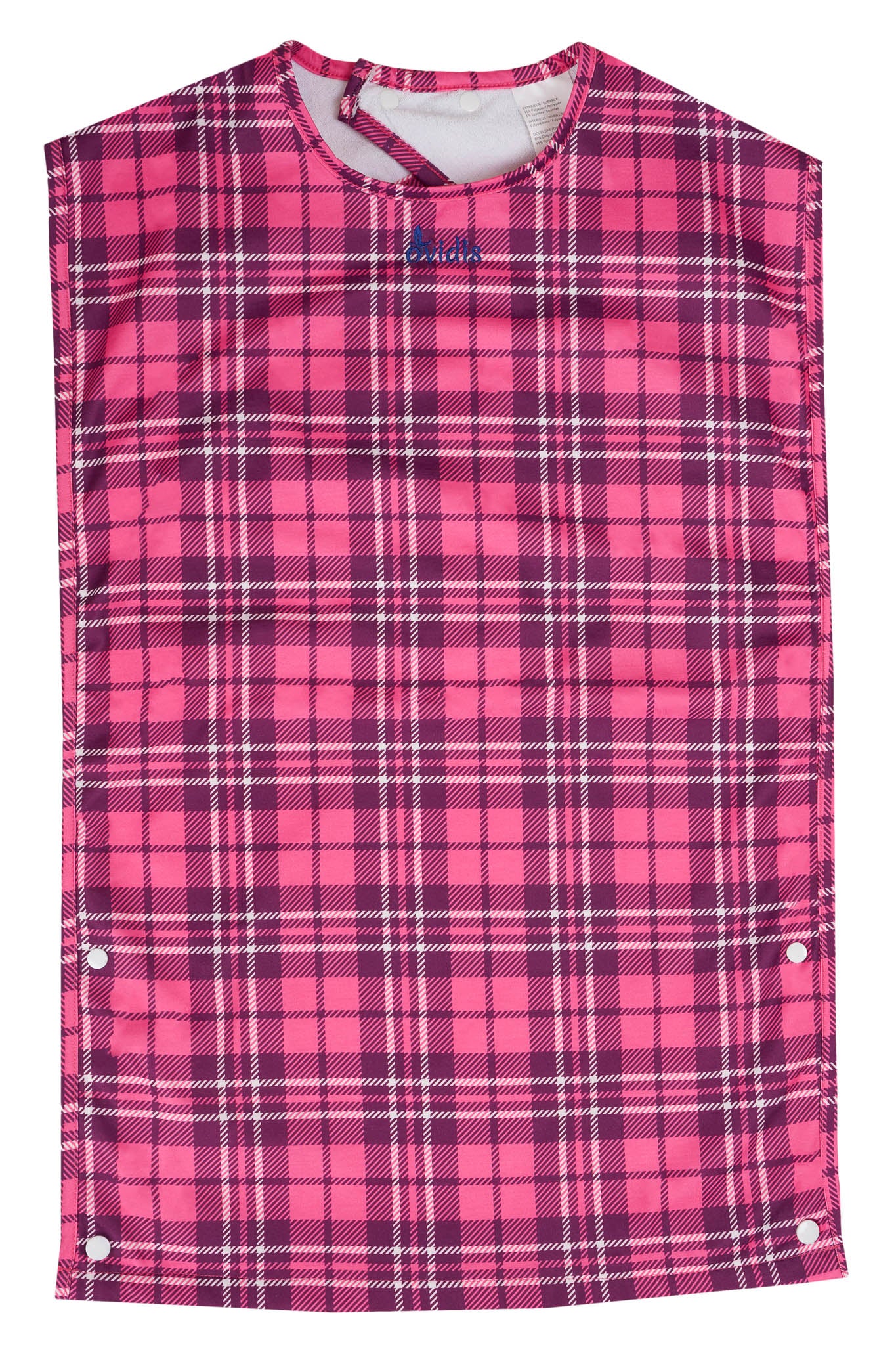 Adult Bib - Pink Plaid