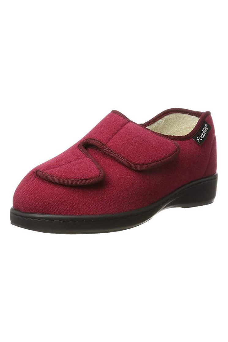 Lacy Slippers - Burgundy