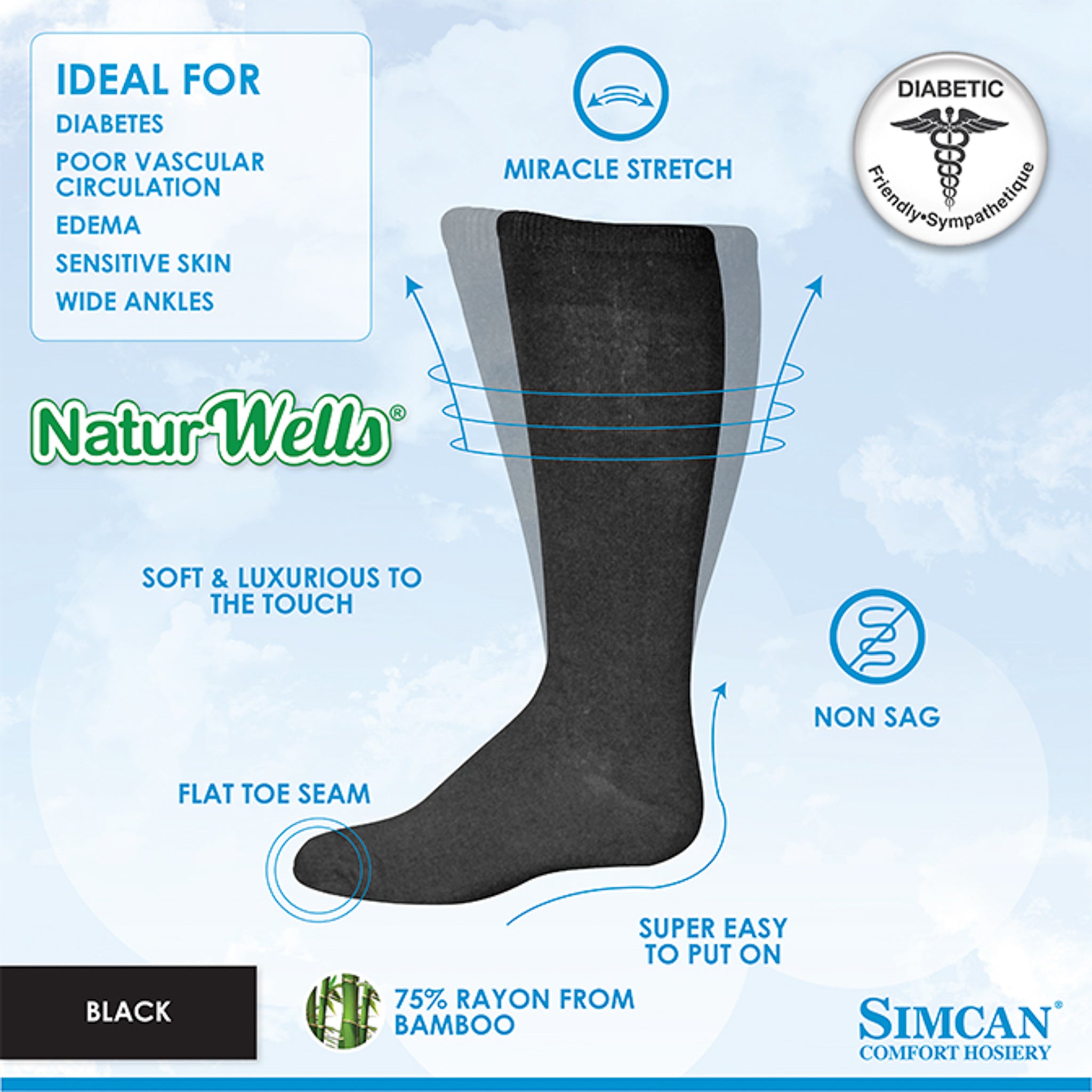 NaturWells Socks - Black