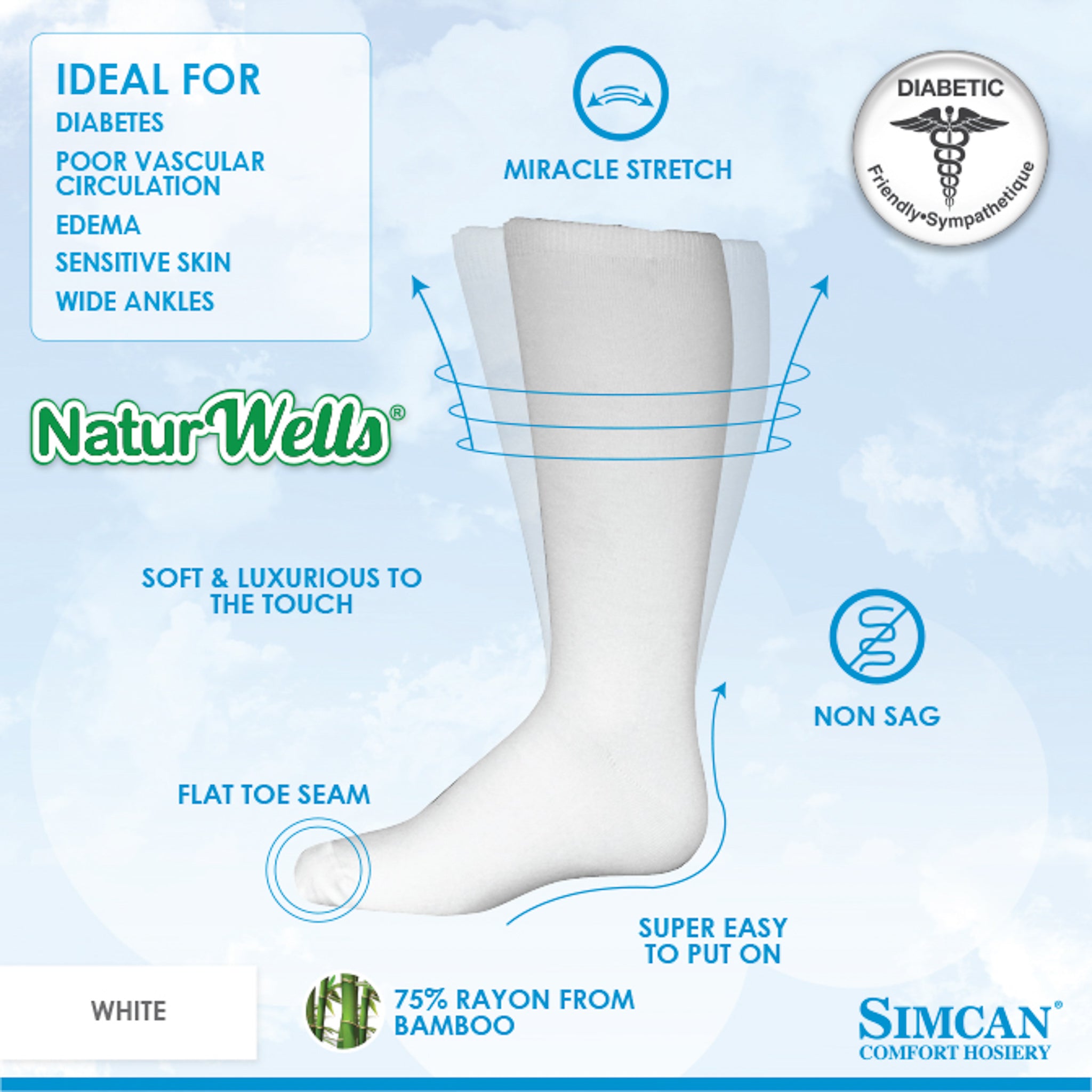 NaturWells Socks - White