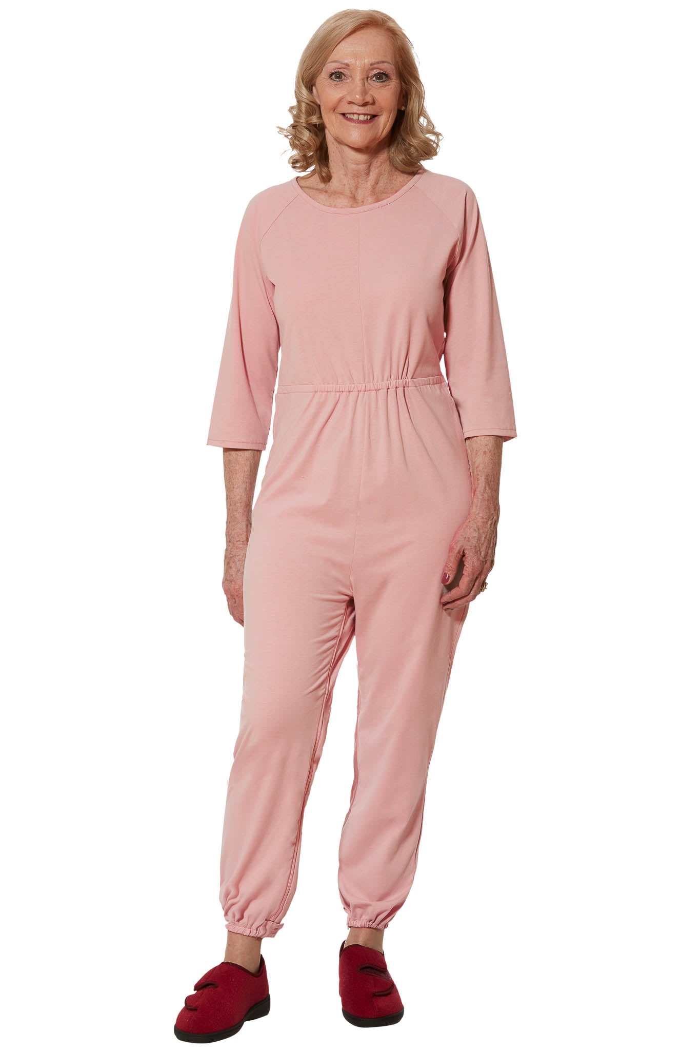 Anti-Strip Jumpsuit for Women - Pink | Carrie | Adaptive Clothing by Ovidis