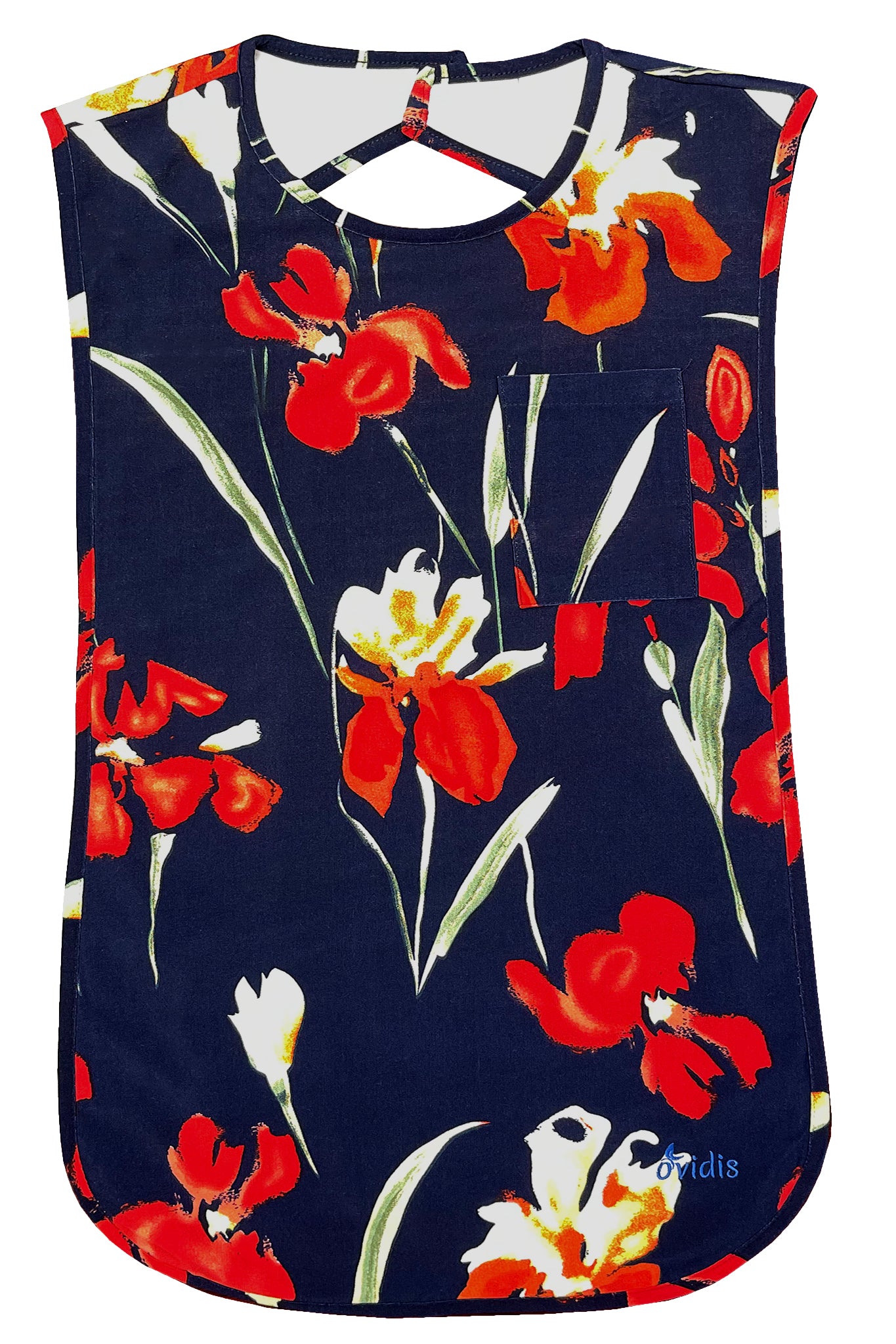 Adult Bib - Navy | Irises