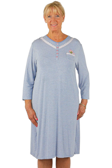 Robe de nuit pour Femmes - Bleue | Nikky | Vêtements Adaptés