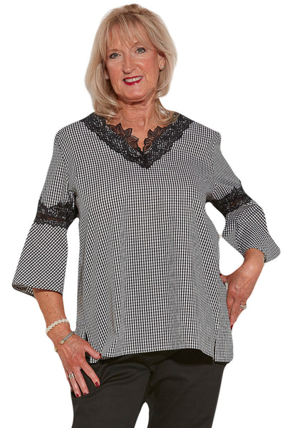 Women's Long Sleeve Banded Bottom Top Adaptive Clothing for Seniors,  Disabled & Elderly Care