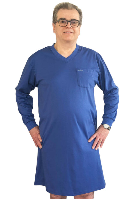 Cotton/Poly Open Back Nightgown Adaptive Clothing for Seniors, Disabled &  Elderly Care