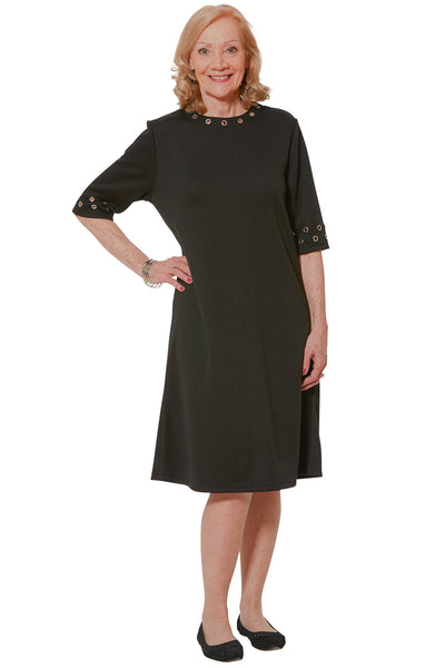 Fashionable Dress - Black | Rory | Adaptive Clothing by Ovidis