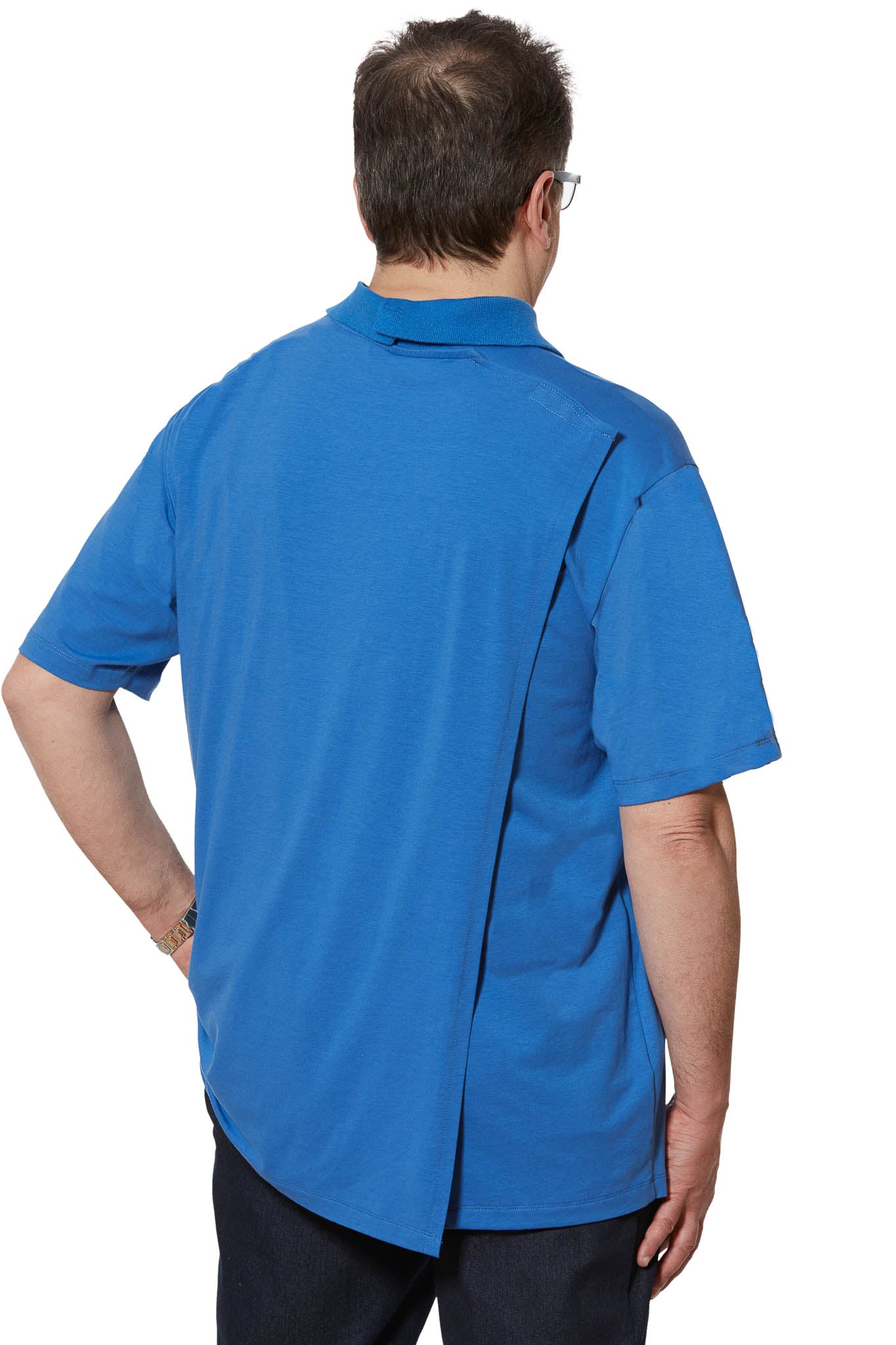 Polo Shirt for Men - Blue | Ralfie | Adaptive Clothing by Ovidis