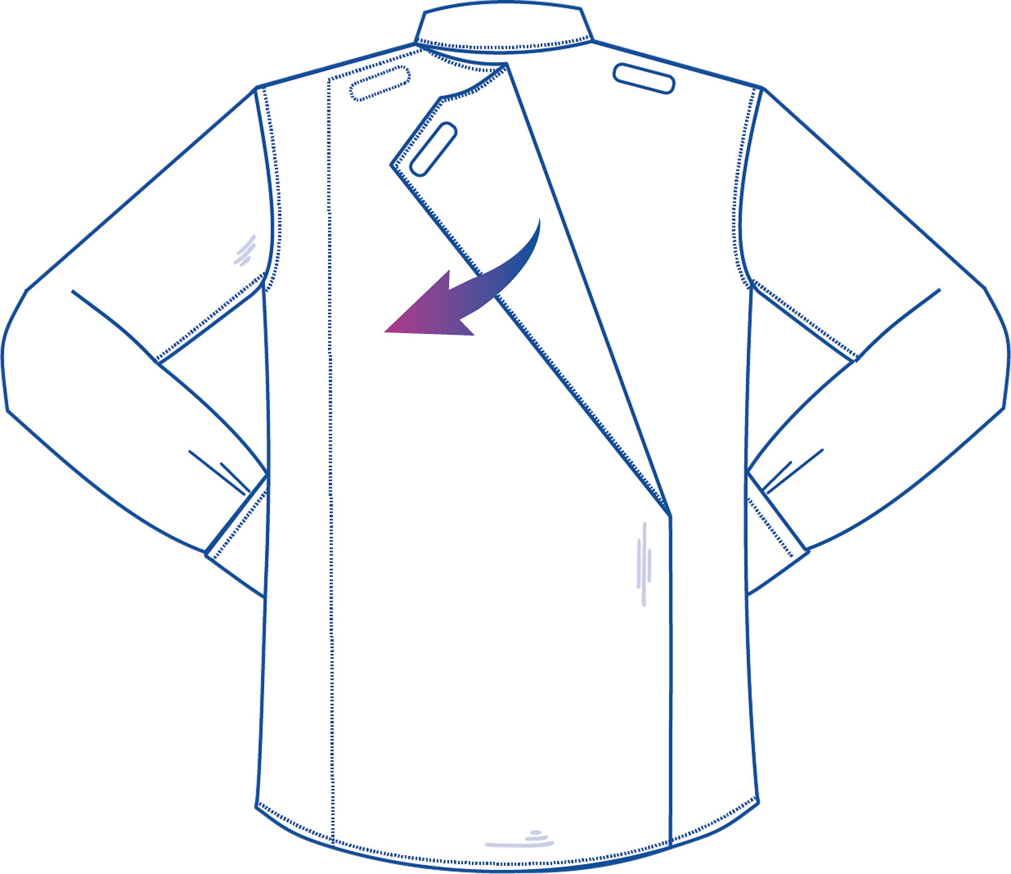 Long-Sleeved Adaptive Polo Shirt - Lucas | Blue