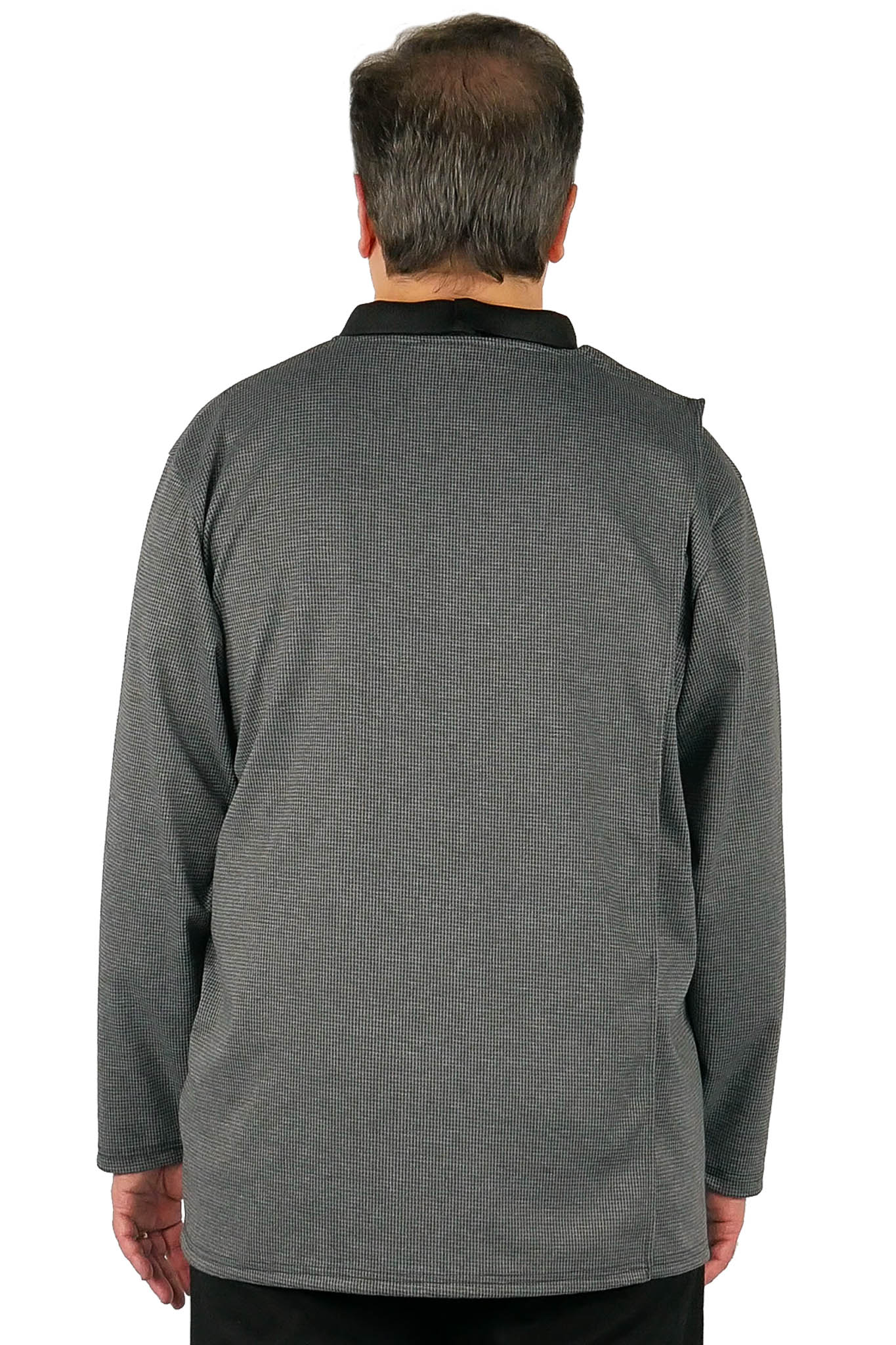 Long-Sleeved Adaptive Polo Shirt - Thomas | Charcoal